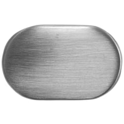 MNG Hardware Aspen Oval Cabinet Knob 7/8 in. D Satin Nickel 1 pk
