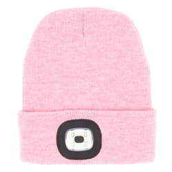 Night Scope Rechargeable LED Beanie Pink One Size Fits Most
