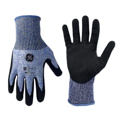 General Electric Unisex Dipped Gloves Black/Blue M 1 pair