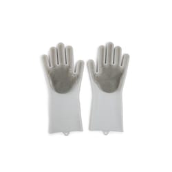 Core Kitchen Silicone Cleaning Gloves One Size Fits All Gray 1 pair