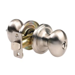 Ace Egg Satin Nickel Privacy Lockset 1-3/4 in.