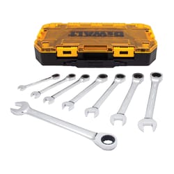 DeWalt SAE Ratcheting Combination Wrench Set 8 pc