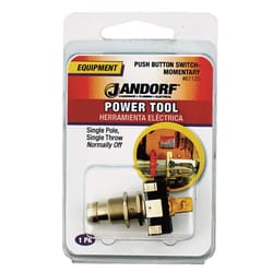 Jandorf 15 amps Single Pole Push Button Power Tool Switch Silver 1 pk