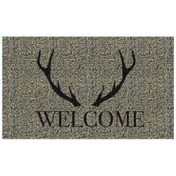 Americo Home Front Runner 18 in. W X 30 in. L Multi-Color Welcome Antlers Vinyl Door Mat