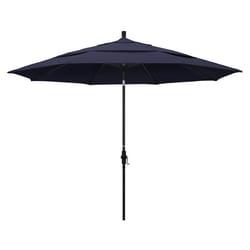 California Umbrella Golden State Series 11 ft. Tiltable Navy Market Umbrella