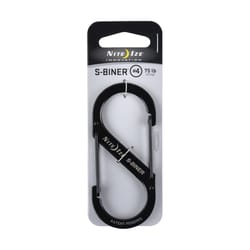 Nite Ize S-Biner 1.8 in. D Stainless Steel Black Carabiner Key Holder