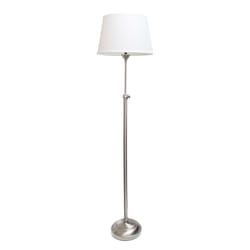 Elegant Designs 58.5 in. Brushed Nickel Silver Lamp Set