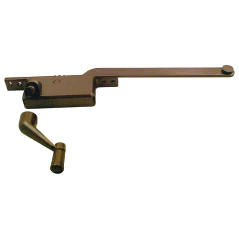 Prime-Line Bronze Steel Left Single-Arm Casement Window Operator For Steel Framed Windows Prime-Line Bronze Steel Left Single-Arm Casement Window Operator For Steel Framed Windows