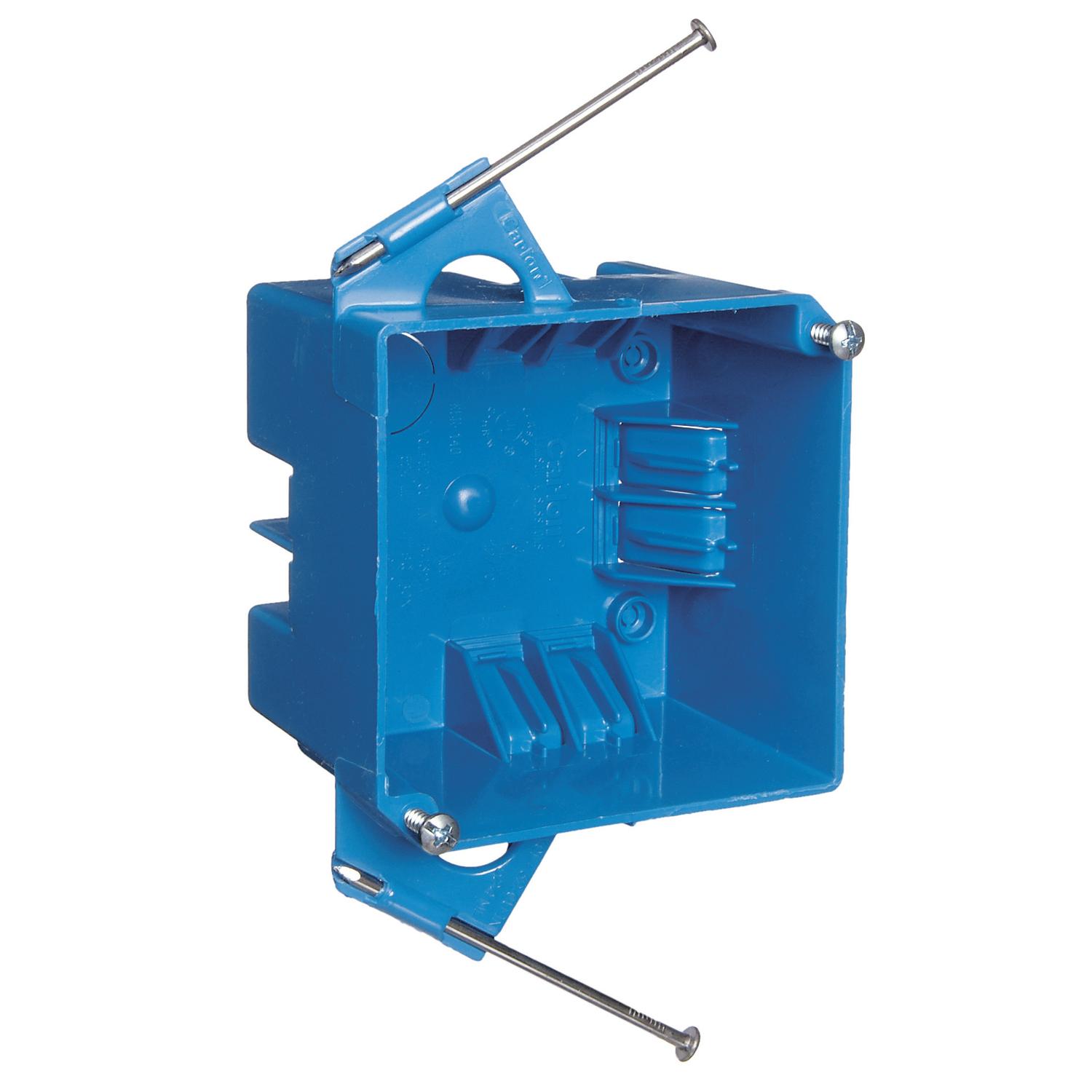 Carlon 4 In. Square PVC 2 Gang Junction Box Blue - Ace Hardware