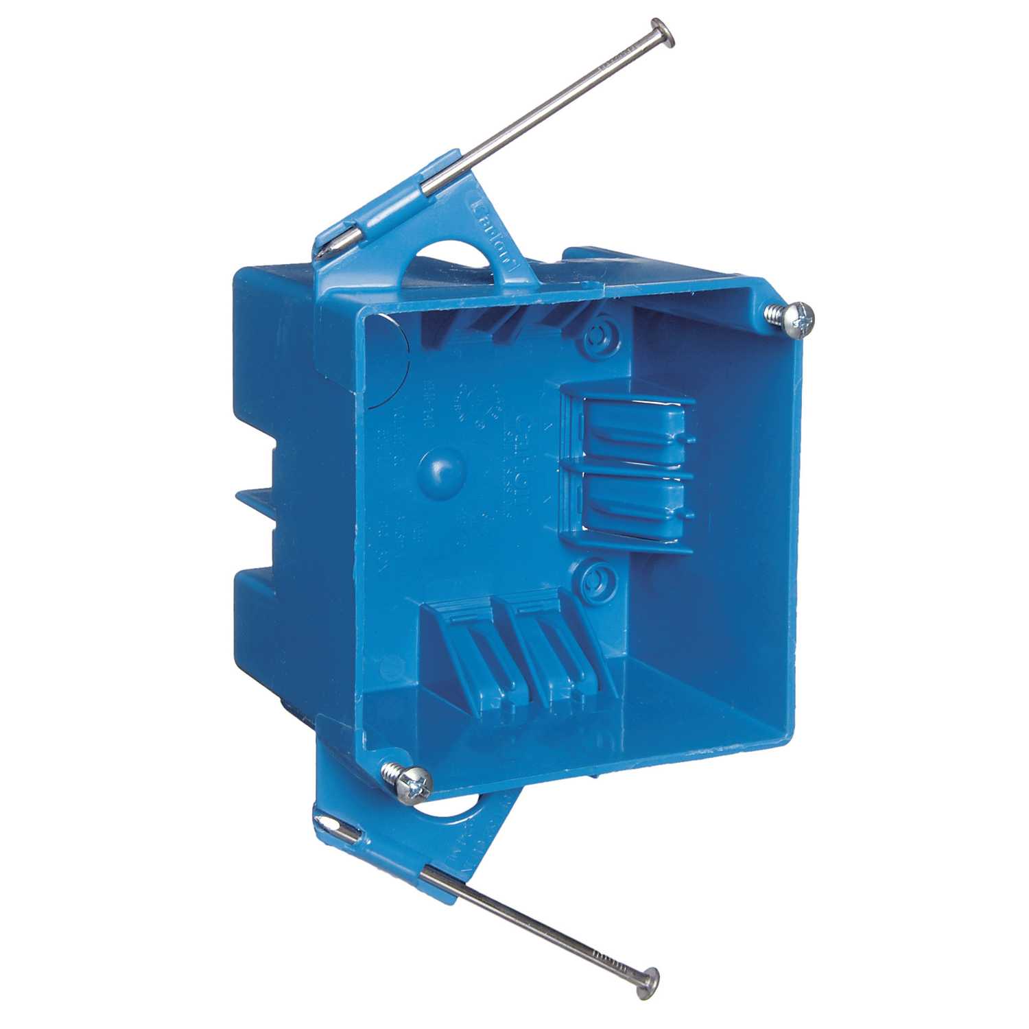 Carlon 4 in. Square PVC 2 gang Junction Box Blue Ace Hardware