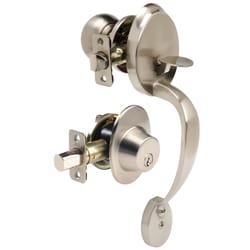 Ace Colonial Satin Nickel Entry Handleset 1-3/4 in.
