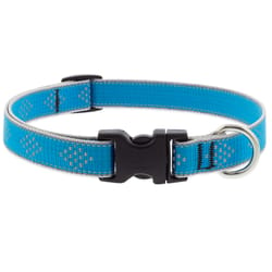 Lupine Pet Reflective Blue Diamond Nylon Dog Adjustable Collar