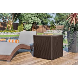 Suncast 55 in. W X 29 in. D Brown Plastic Deck Box 134 gal - Ace Hardware