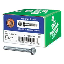 HILLMAN M6-1.00 mm D X 50 mm L Heat Treated Steel Hex Head Cap Screw 1 pk
