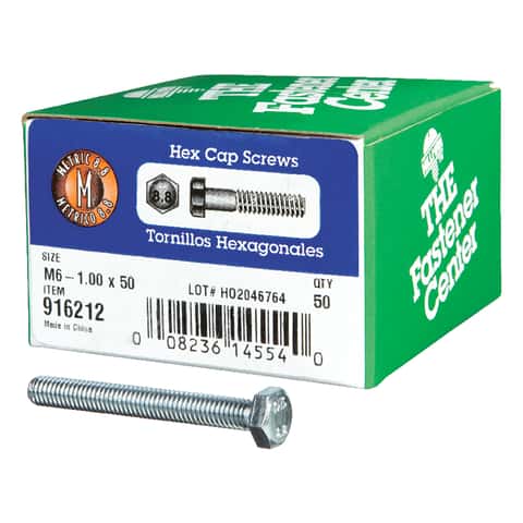 Hillman M6-1.00 mm D X 50 mm L Heat Treated Steel Hex Head Cap Screw 50 pk Hillman M6-1.00 mm D X 50 mm L Heat Treated Steel Hex Head Cap Screw 50 pk
