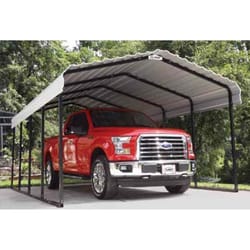 Arrow 12 ft. x 20 ft. Metal Horizontal Peak Carport without Floor Kit