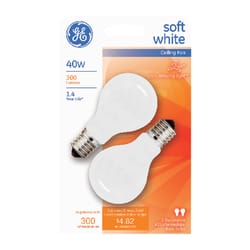 GE 40 W A15 A-Line Incandescent Bulb E17 (Intermediate) Soft White 2 pk