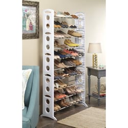 Whitmor 62.24 in. H X 35.31 in. W X 11.81 in. L Metal/Resin Floor Shoe Rack