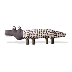 Pet Shop by Fringe Studio Black/White Canvas Croc My World Pet Toy 1 pk