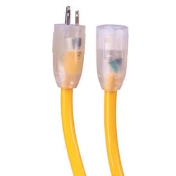 Monster Just Power It Up Outdoor 50 ft. L Yellow Extension Cord 10/3 SJTW