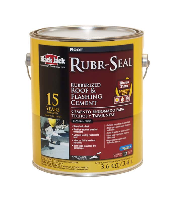 Black Jack Rubr-Seal Gloss Black Rubber Roof & Flashing Cement 1 gal
