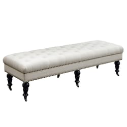 Linon Home Decor Natural Fabric Maris Bench