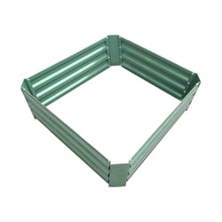 Zenport 11.8 in. H X 39.4 in. W X 39.4 in. D Galvanized Steel Raised Garden Bed Green