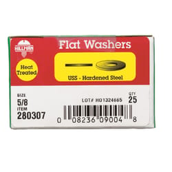 HILLMAN Yellow Dichromate Steel 5/8 in. USS Flat Washer 25 pk