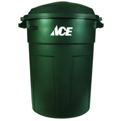 Ace 32 gal Green Plastic Garbage Can Lid Included