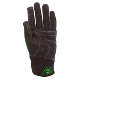 Zero Friction Men's Work Gloves Black/Lime One Size Fits Most 1 pair