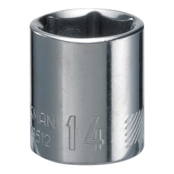 Craftsman 14 mm S X 1/4 in. drive S Metric 6 Point Standard Shallow Socket 1 pc