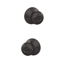 Schlage Plymouth Aged Bronze Entry Door Knob 1-3/4 in.