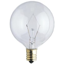 Westinghouse 15 W G16.5 Globe Incandescent Bulb E12 (Candelabra) Warm White 2 pk