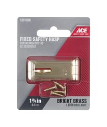 Ace Bright Brass 1-3/4 in. L Fixed Staple Safety Hasp