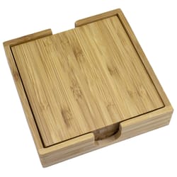 Totally Bamboo Beige Bamboo Coaster Set