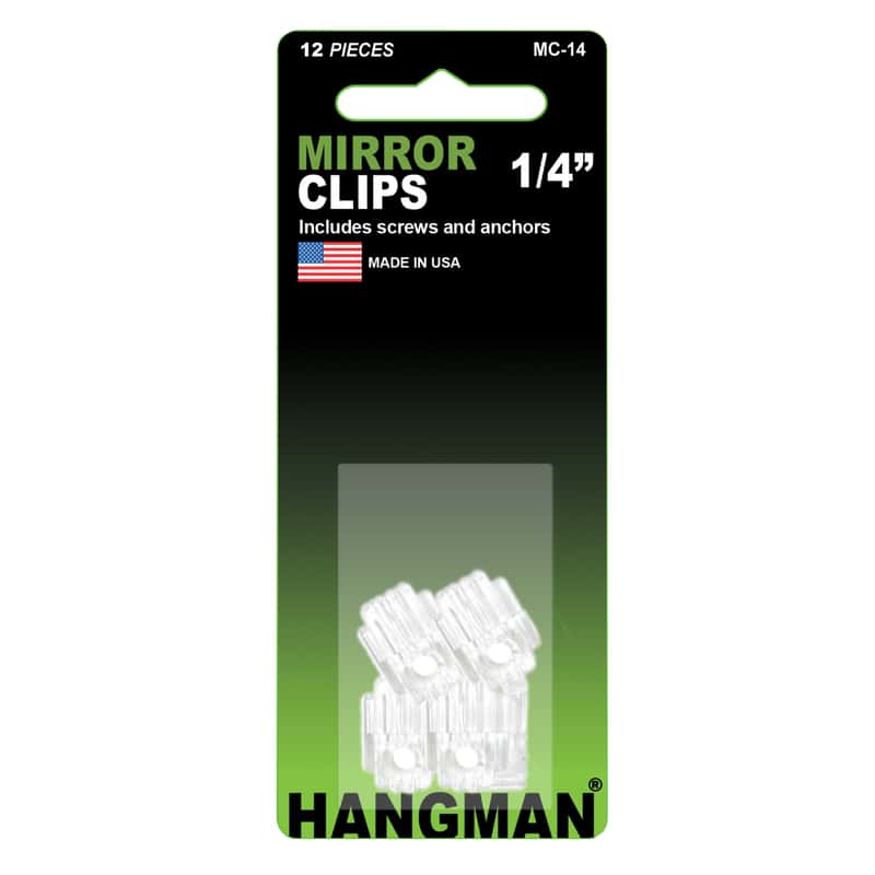 Hangman Hanger Mirror Holder Clip 20 lb 12 pc Hangman Hanger Mirror Holder Clip 20 lb 12 pc