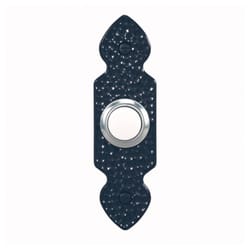 Heath Zenith Hammered Black Plastic Wired Pushbutton Doorbell