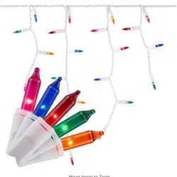 Celebrations Platinum LED T5 Multicolored/Warm White 100 ct Icicle Christmas Lights 8.5 ft.