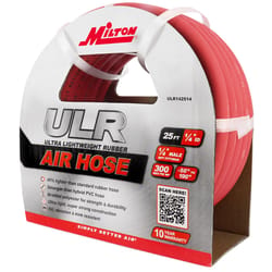 Milton 50 ft. L X 3/8 in. D Ultra Lightweight Rubber Air Hose 300 psi Red