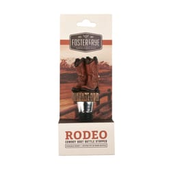 Foster & Rye Rodeo Brown Cowboy Boot Bottle Stopper