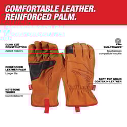 Milwaukee Unisex Indoor/Outdoor Work Gloves Black/Brown M 1 pair