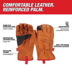 Milwaukee Unisex Indoor/Outdoor Work Gloves Black/Brown M 1 pair