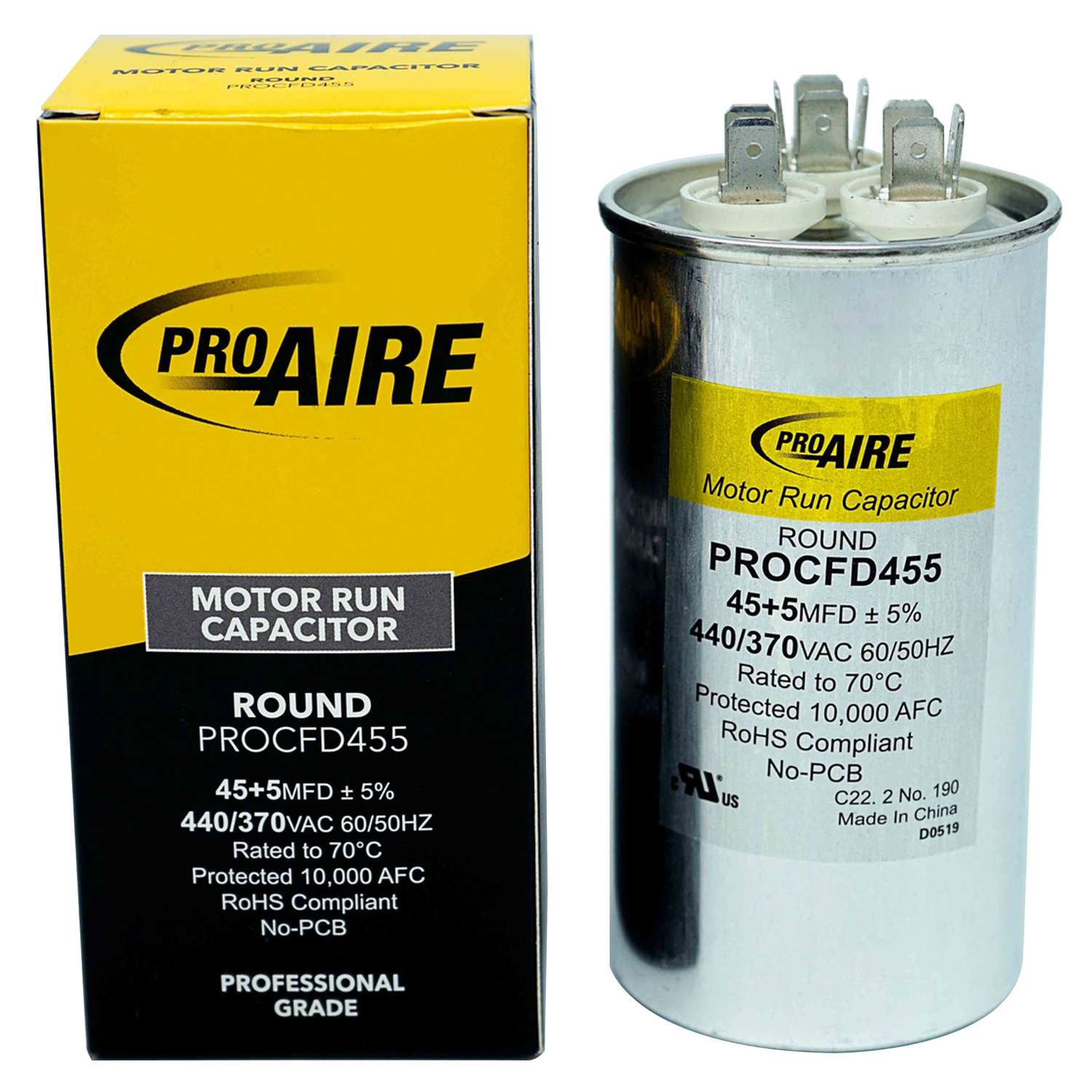 Perfect Aire ProAire 45+5 MFD 370 volt Round Run Capacitor Ace Hardware