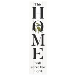 P Graham Dunn Multicolored Wood 60 in. H This Home will serve the Lord Porch Sign