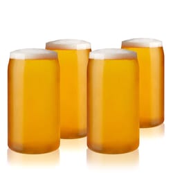 True 16 oz Clear Glass Beer Glass Gift Set