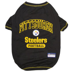 Pets First Black Pittsburgh Steelers Dog T-Shirt Small