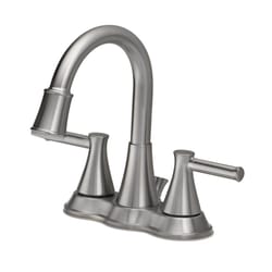 OakBrook Brushed Nickel Doria Two-Handle Bathroom Sink Faucet 4 in.