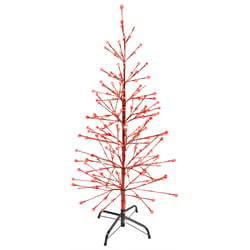 Holiday Bright Lights LED Red 48 in. Twig Tree Yard Decor