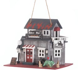 Songbird Valley Biker Bar 9 in. H X 7.5 in. W X 10.5 in. L Wood Bird House