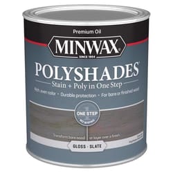 Minwax PolyShades Semi-Transparent Gloss Slate Oil-Based Stain/Polyurethane Finish 1 qt